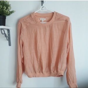 Anthro pink long sleeve top